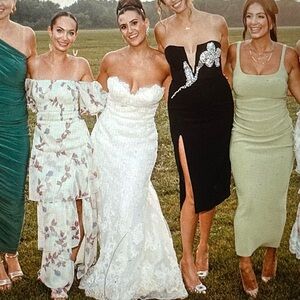 Elegant White Strapless Lace Wedding Dress Maggie sottero